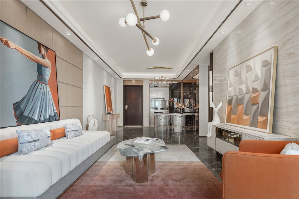 南京室内装修融创御府112平米三居-现代轻奢风格室内设计家装案例