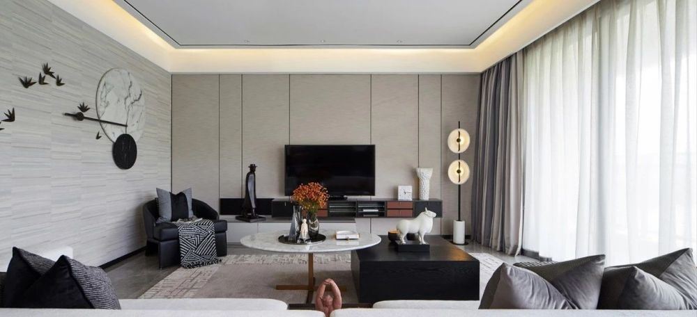 南京室内装修仁山公园140平米四居-现代简约风格室内设计家装案例