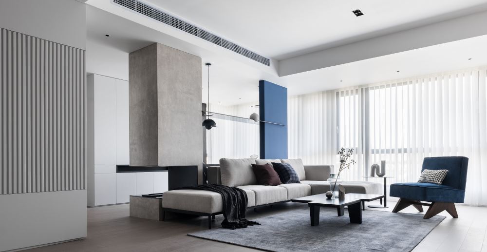南京装修设计景峰轩103平米三居-现代简约风格室内家装案例效果图