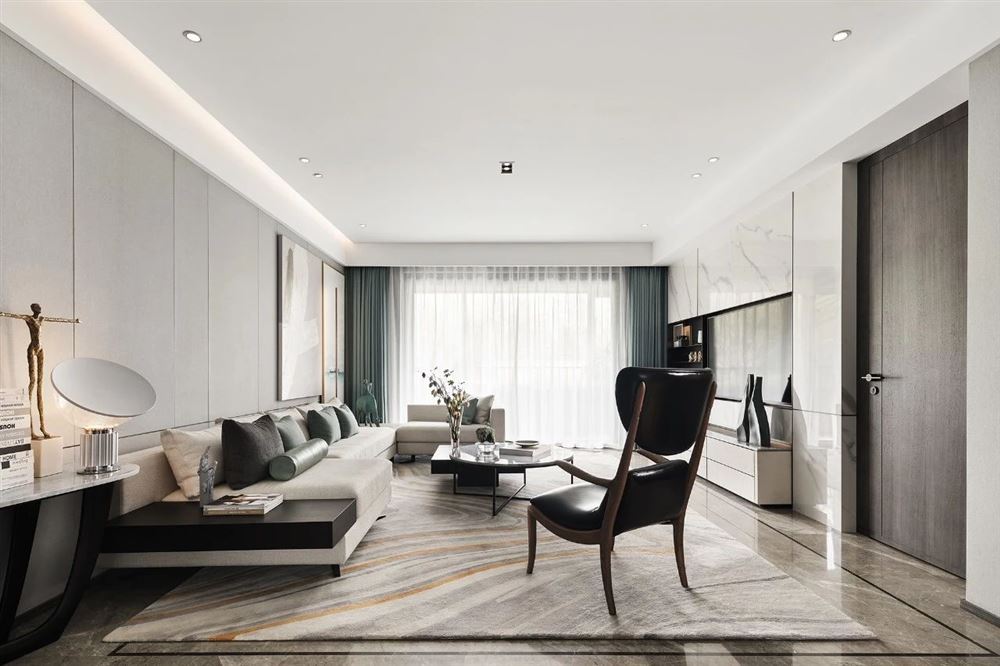 南京室内装修美的君兰江山176平米四居-现代轻奢风格室内设计家装案例