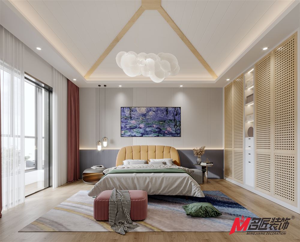 南京室内装修468平米独栋别墅效果图-后现代风设计打造品质艺术人居